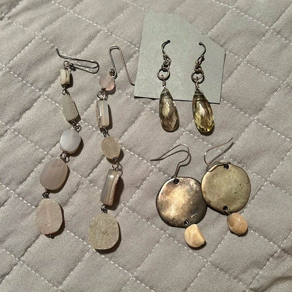 Earrings with stones/ gems